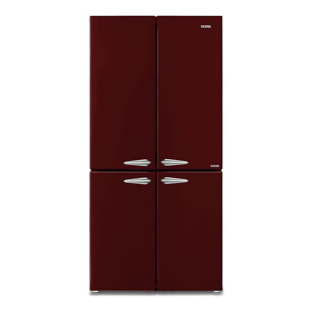 Vestel RETRO FD56011 BORDO 487 Lt No-Frost Buzdolabı