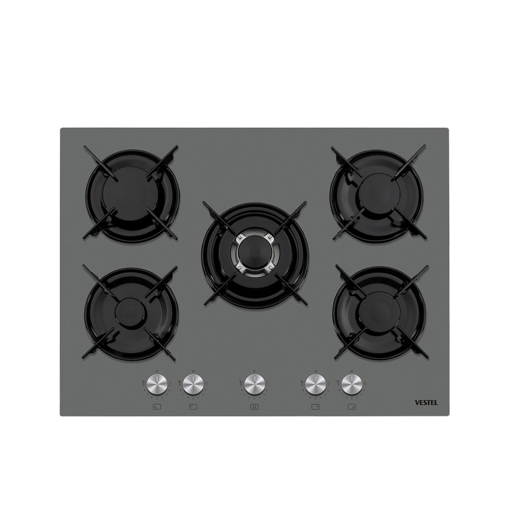 Vestel AO-71159 G DG-W 70 cm 5 Gözü Gazlı (1 Gözü Wok'lu) Ankastre Ocak