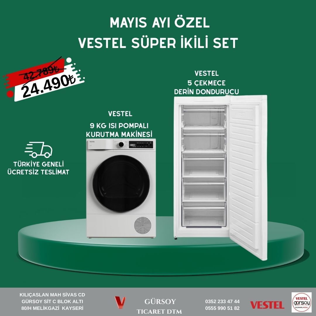 MAYIS AYI ÖZELKURUTMA MAKİNASI VE DERİN DONDURUCU FIRSATI