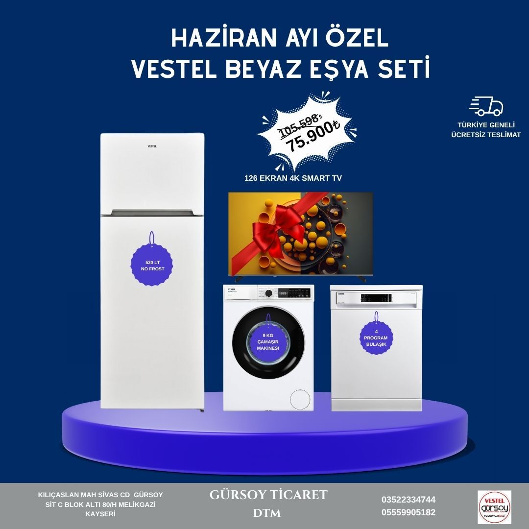 VESTEL HAZİRAN AYI ÖZEL BEYAZ EŞYA SETİ