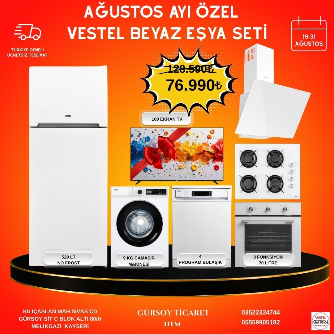 AGUSTOS AYI ÖZEL BEYAZ EŞYA SETİ 2